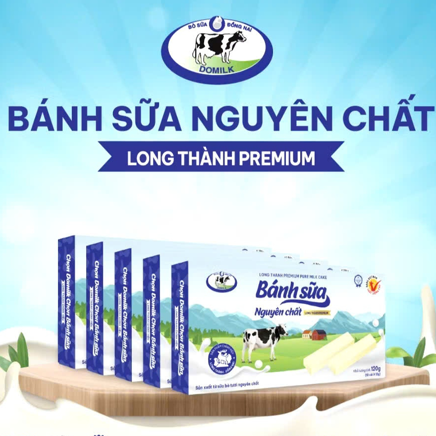 Combo 6 hộp Bánh Sữa Long Thành premium 120g - Bánh Sữa Nguyên Chất Long Thành Bánh sữa đặc sản long