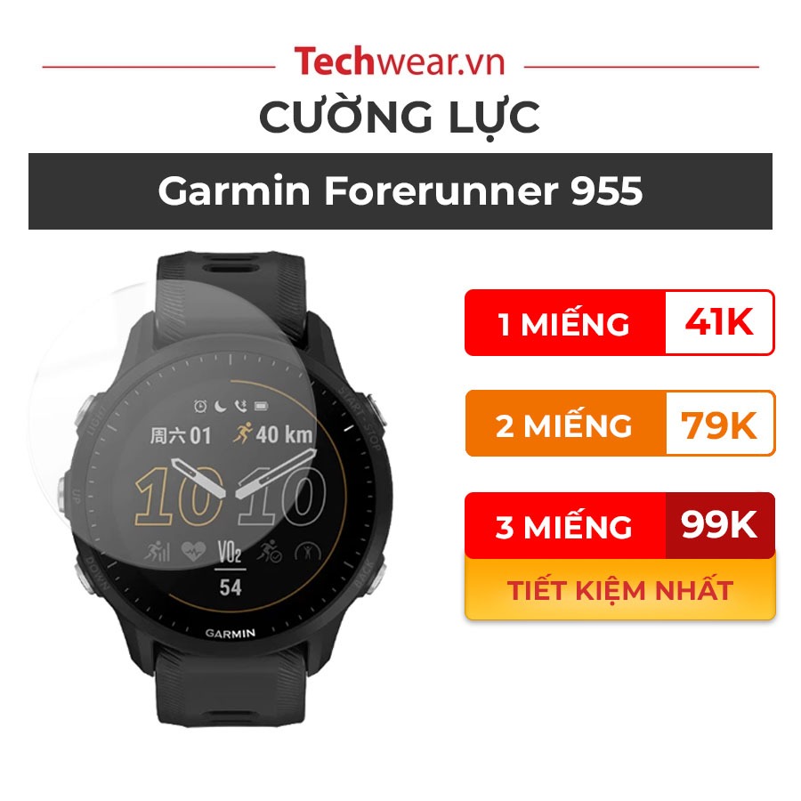 [Mua nhiều giá tốt] Cường lực Garmin Forerunner 955 ✓ Hàng có sẵn giao ngay trong nước