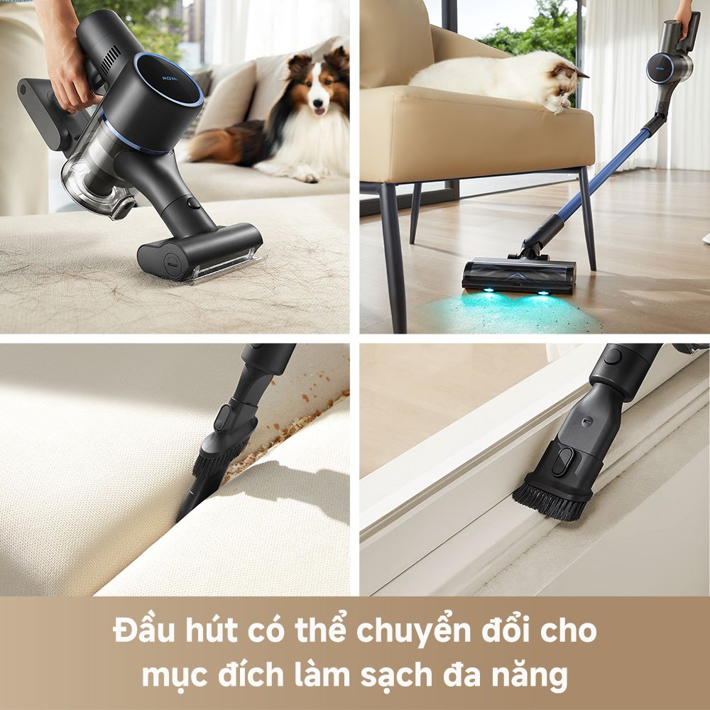 Máy Hút Bụi Cầm Tay Không Dây Mova S4 Detect | Ánh Sáng Xanh Phát Hiện Bụi Dễ Dàng | Công Suất Mạnh 150AW | BH 36 Tháng | BigBuy360 - bigbuy360.vn