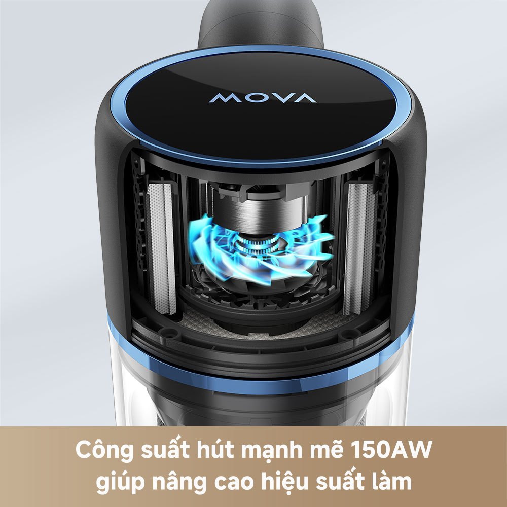 Máy Hút Bụi Cầm Tay Không Dây Mova S4 Detect | Ánh Sáng Xanh Phát Hiện Bụi Dễ Dàng | Công Suất Mạnh 150AW | BH 36 Tháng | BigBuy360 - bigbuy360.vn