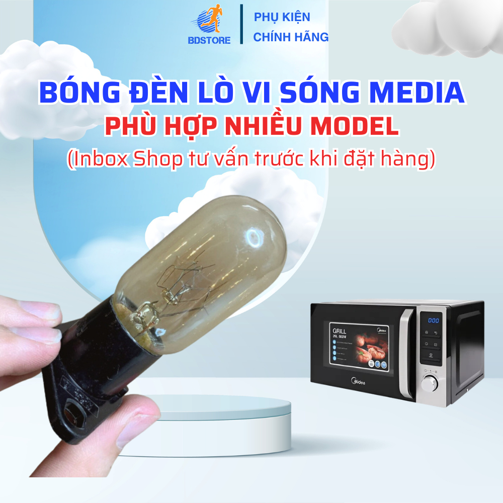 [Inbox Shop Trước Khi Mua Hàng] Bóng Đèn Lò Vi Sóng MEDIA Phù Hợp Nhiều Model, Bóng Đèn Cao Tần Lò V