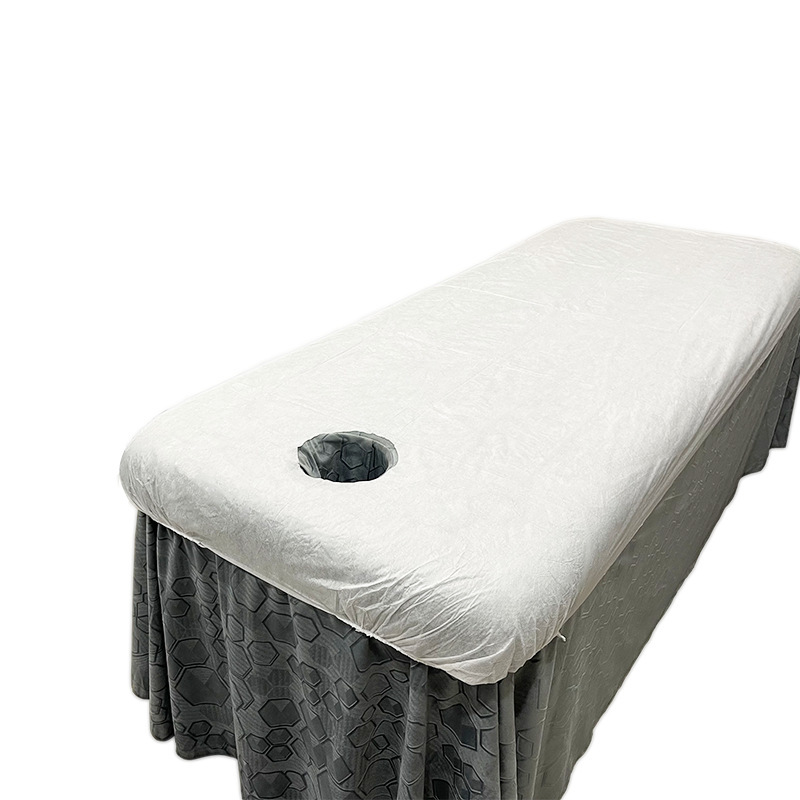 Tấm Lót, Ga Trải Giường Spa Dùng Một Lần Có Chun & Lỗ Khóet