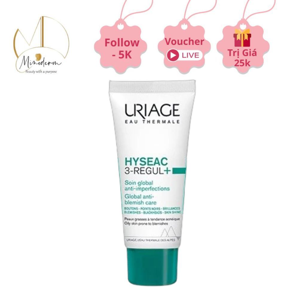 Kem dưỡng URIAGE Hyseac 3-Regul + Anti Imperfections hỗ trợ giảm mụn, kiềm dầu 40ml