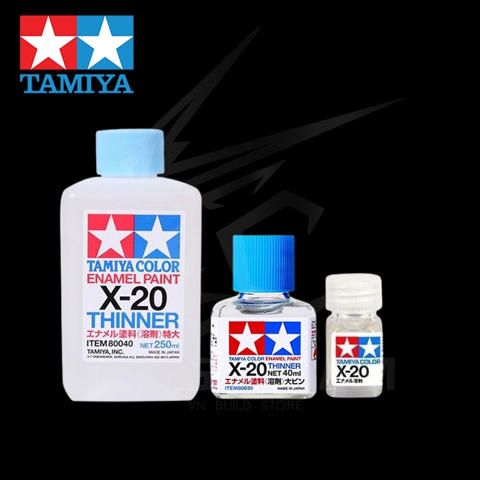 DUNG DỊCH PHA SƠN TAMIYA X20 ENAMEL THINNER - DUNG MÔI PHA SƠN GỐC DẦU X20 40ML - 250ML
