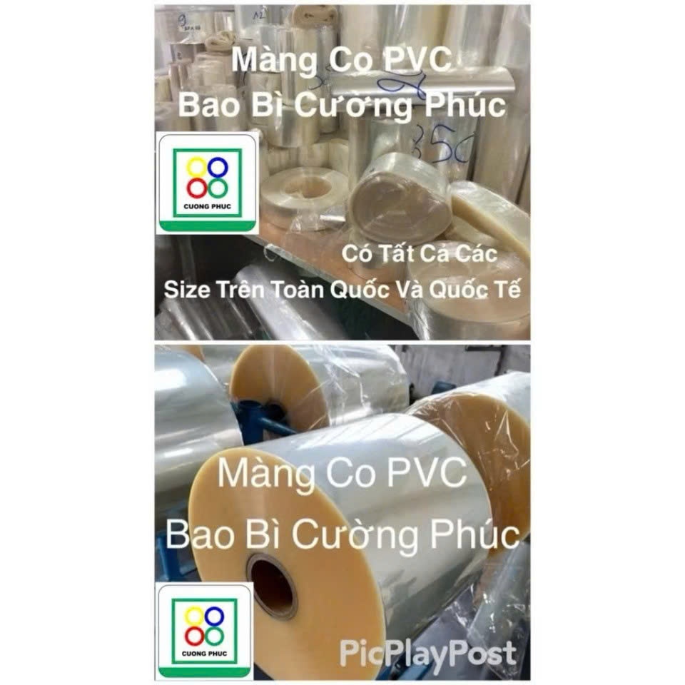 "MÀNG CO NHIỆT" "MÀNG CO" Màng sấy ôm sát sản phẩm bao bị đóng gói rất đẹp, Có sẵn 620 kích thước "Màng co PVC"