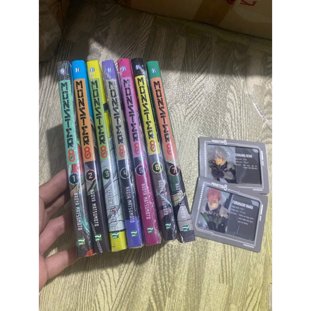 Bộ 7q vở tr.tr Monster 8 Mon8 Tập 1-7 bản bright - monster8 Kaiju quái vật số 8