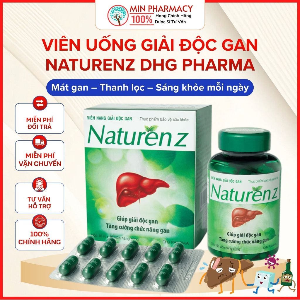 Viên Uống Giải độc Gan NATURENZ DHG Pharma hộp 100 viên - Minpharmacy