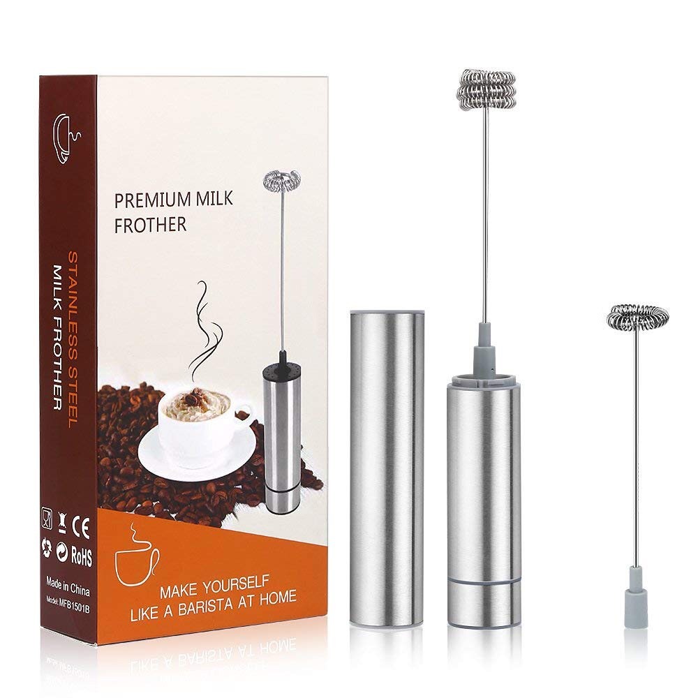 Máy Đánh Trứng, Tạo Bọt Sữa,Cafe Cầm Tay 2 Trong 1 Inox Cao Cấp 304