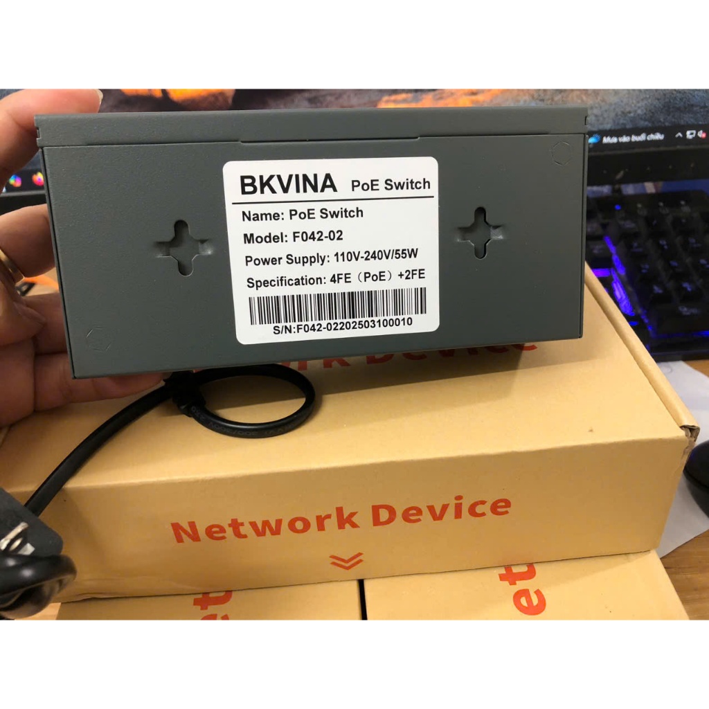 Switch POE BKVINA 4 Cổng/8 Cổng POE + 2 Uplink