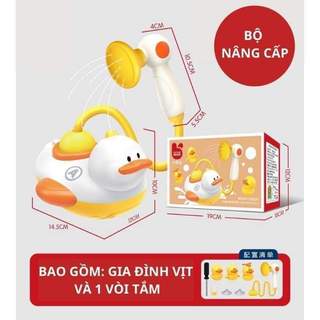 Đồ chơi nhà tắm con vịt kèm vòi sen với chất liệu nhựa an toàn cho bé từ 1 2 3 4 tuổi