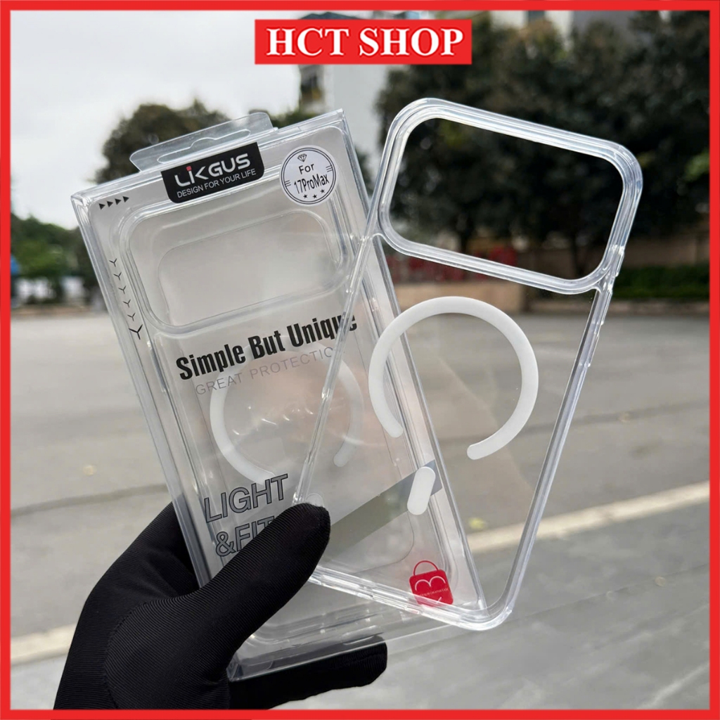 Ốp lưng trong LIKGUS hỗ trợ sạc không dây cho iPhone 12, 13, 14, 15, 16, 17Promax LIKGUS MS MICA