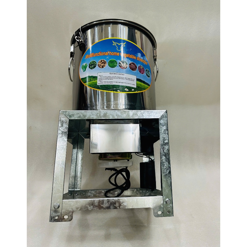 Máy băm thức ăn cho Gia súc Gia cầm Lợn Gà, Máy xay thức ăn chăn nuôi,băm rau-củ moto lõi đồng 850w 220v