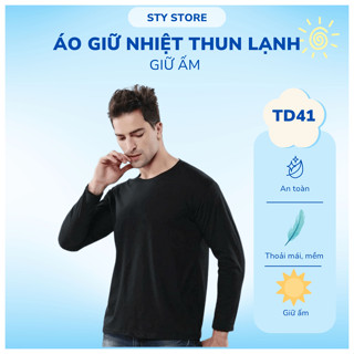 Áo Giữ Nhiệt Nam Thun Lạnh Tay Dài Ôm Body Co Giãn 4 Chiều Thương Hiệu STY - Hàng chất đẹp TD41