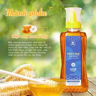 Mật ong hoa rừng HONECO 450G - Chai nắp bóp tiện dụng