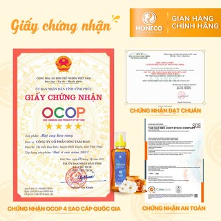 Mật ong hoa rừng HONECO 450G - Chai nắp bóp tiện dụng