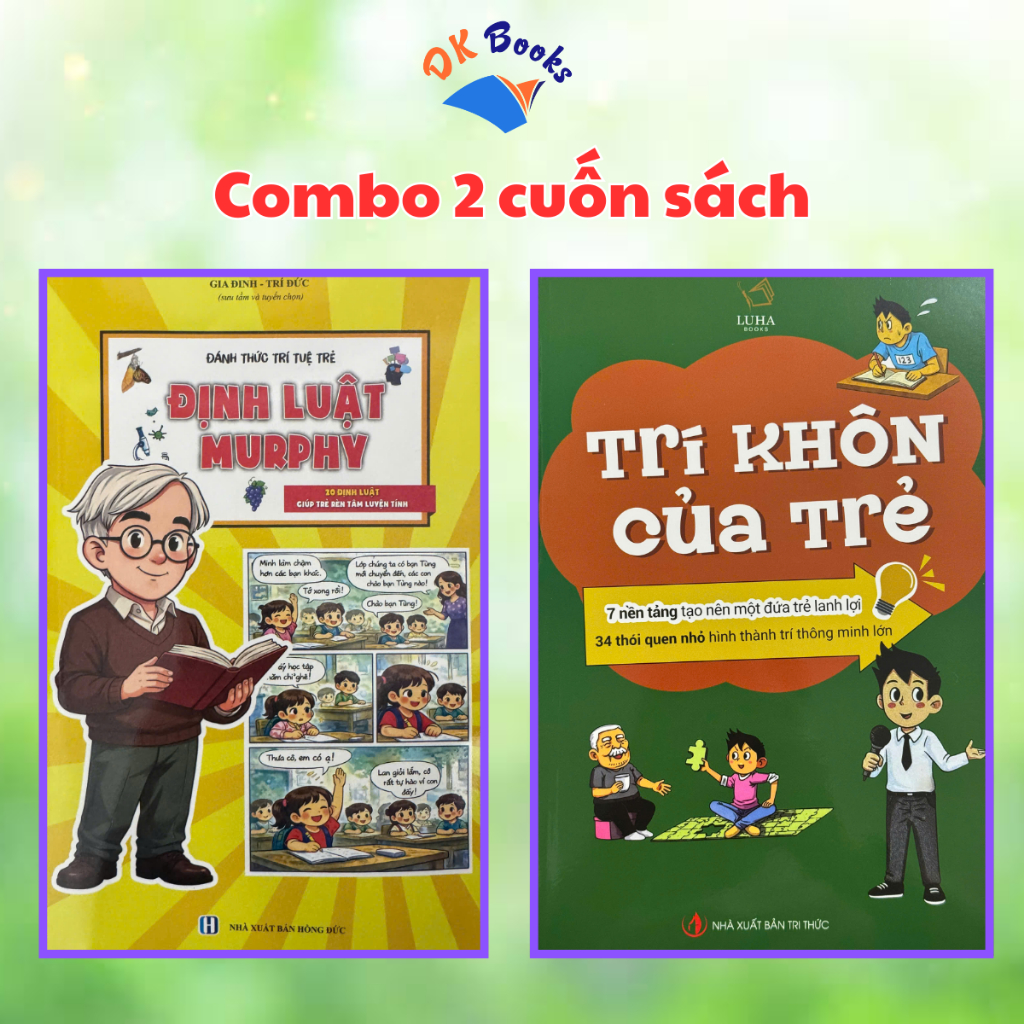 Sách - Combo 2 cuốn sách Định Luật Murphy + Trí Khôn Của Trẻ
