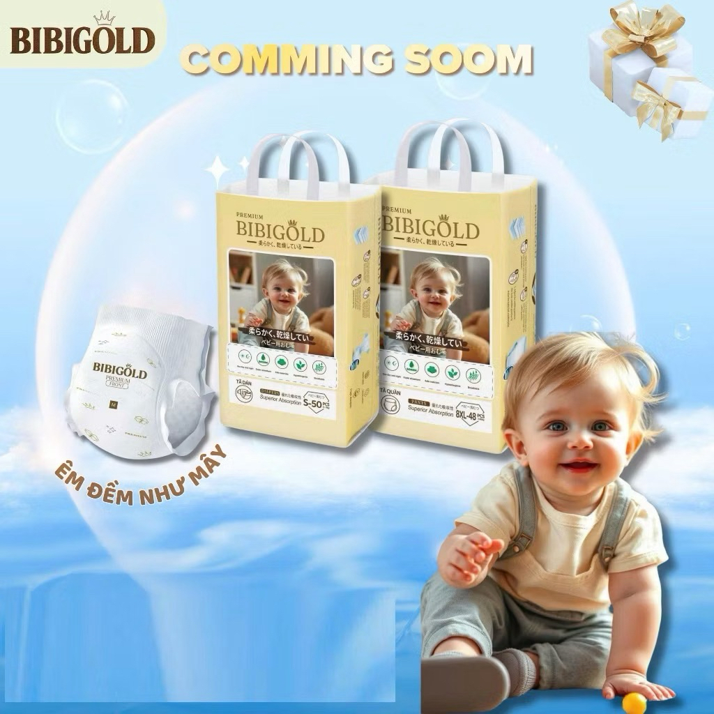 ( 2 bịch ) bỉm BIBI GOLD ĐỦ SIRE TỪ S-8xl mềm mỏng