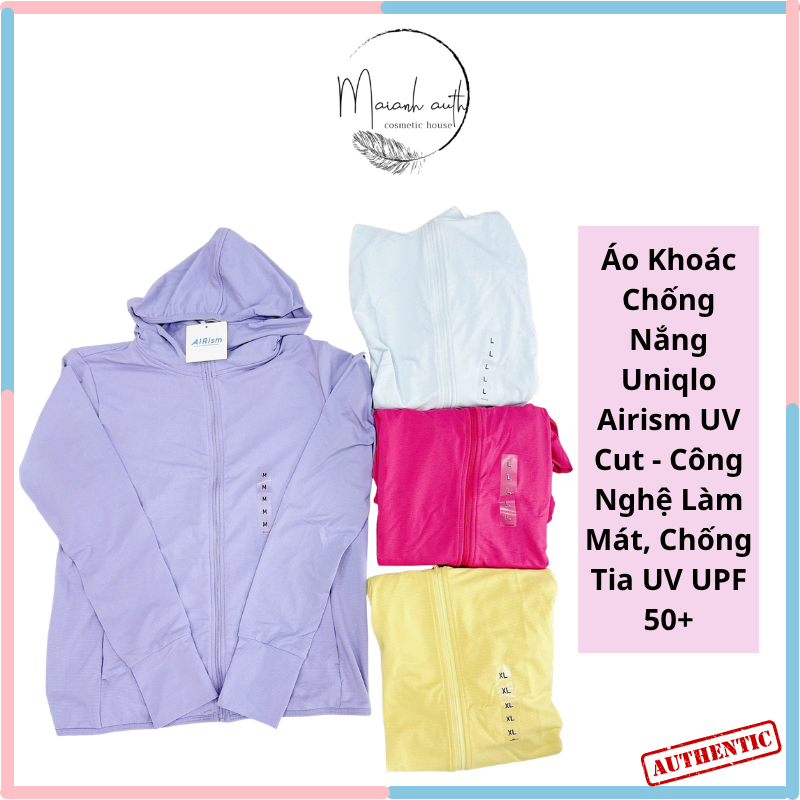 Áo Khoác Chống Nắng Nữ Uniqlo Airism Áo Khoác Chống Tia UV, Thấm Hút Mồ Hôi, Đủ Màu Đủ Size