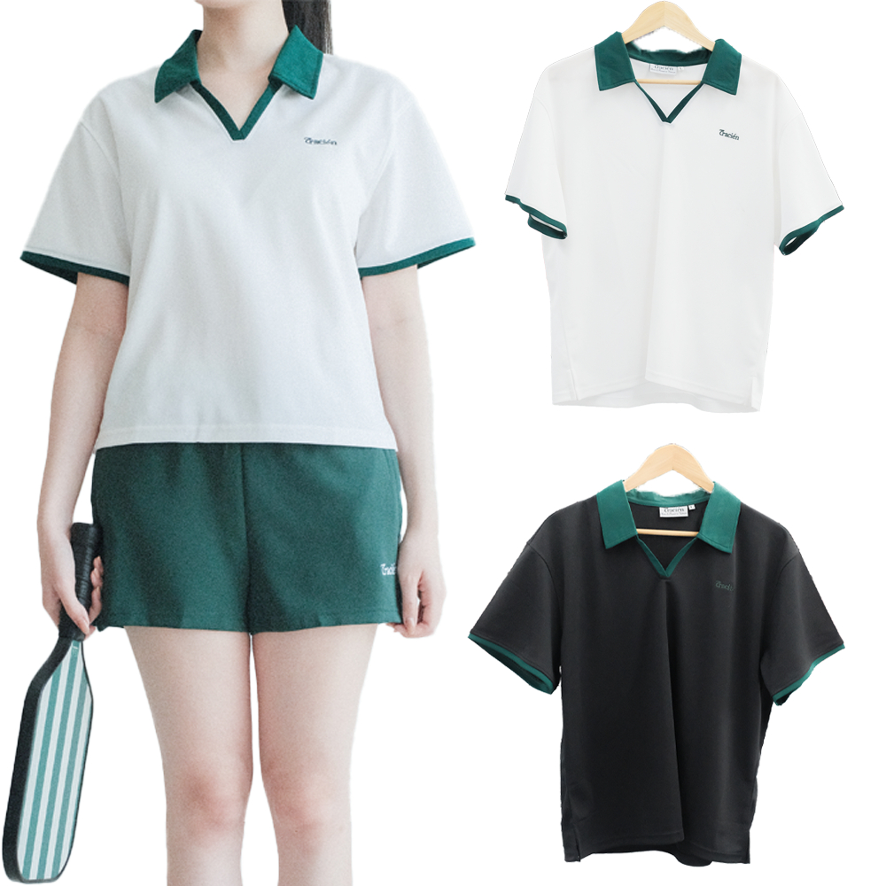 Áo Cầu lông, Pickleball, Tennis, Form Polo nam nữ thể thao rộng rãi, thoáng mát- Tracién Polo01