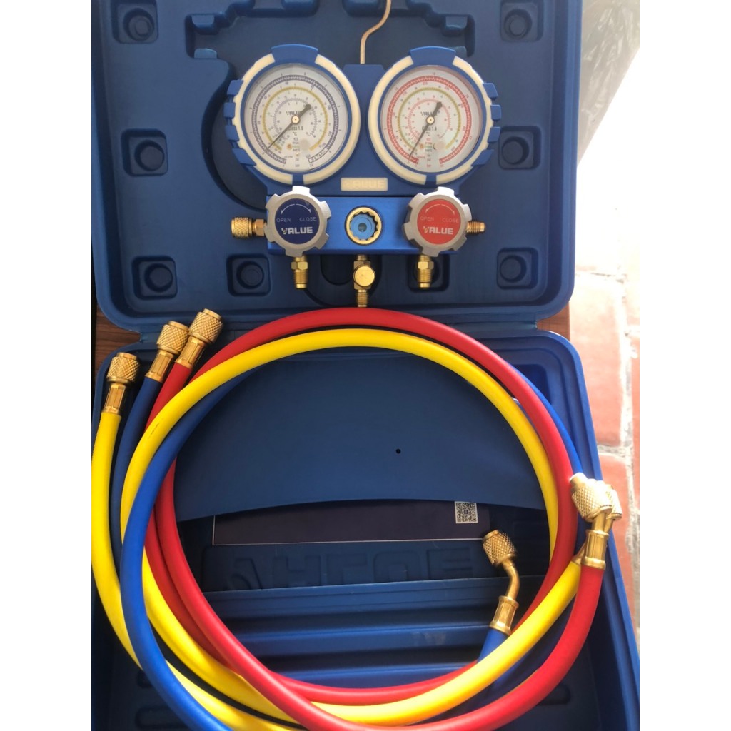 Bộ đồng hồ nạp Gas R22 đôi VALUE VMG-2-R22-B có dây