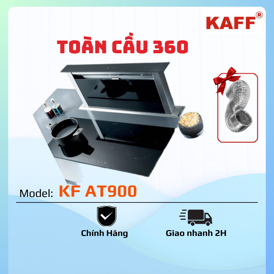 KF - AT900/ MÁY HÚT MÙI ÂM ĐÁ KAFF/ Điều khiển cảm ứng 4 tốc độ/ Tự động cảm ứng hút khói, nhiệt