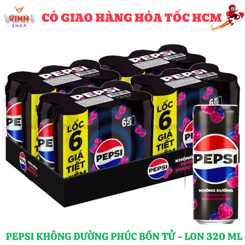 PEPSI phúc bồn tử thùng 24 lon 320 ml