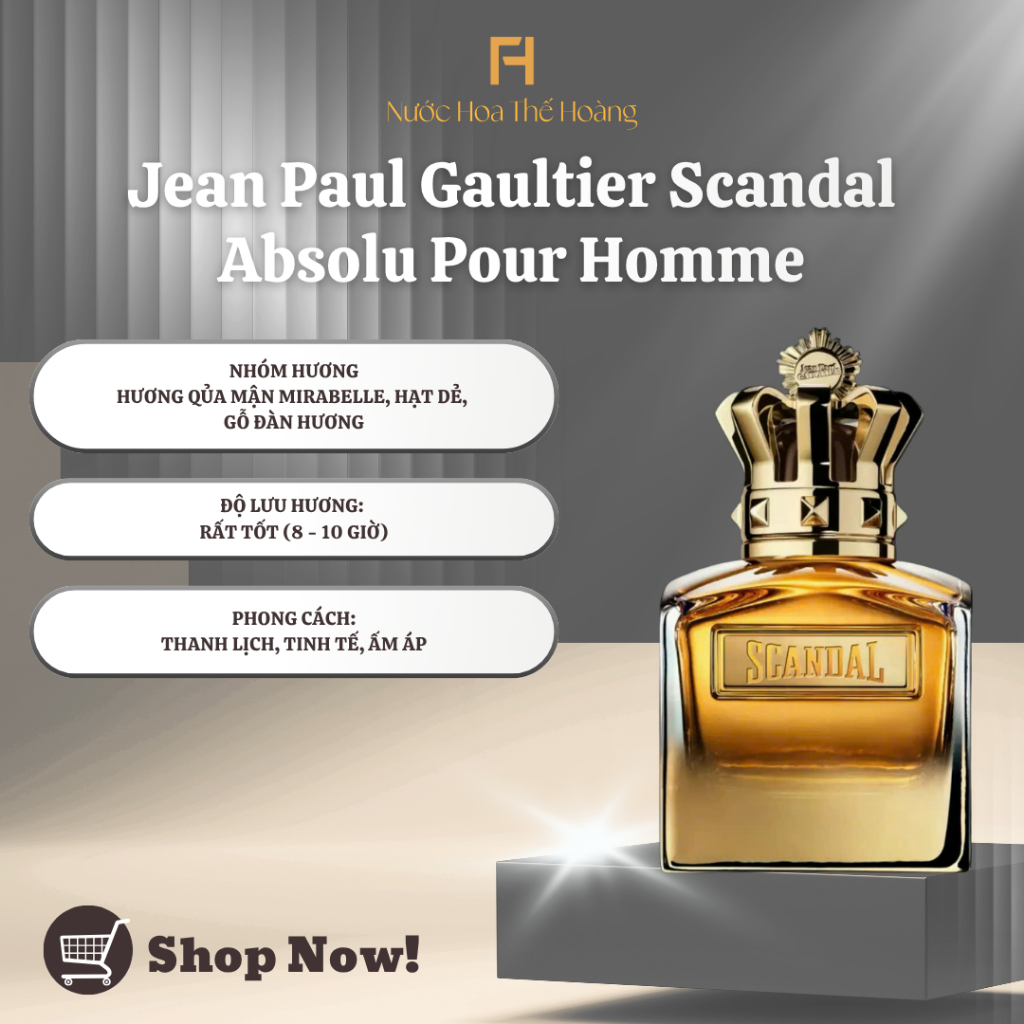 (SHOP MỚI) Nước Hoa Nam Scandal Pour Homme Absolu Chiết 10ml - 20ml - Nước Hoa Thế Hoàng Store