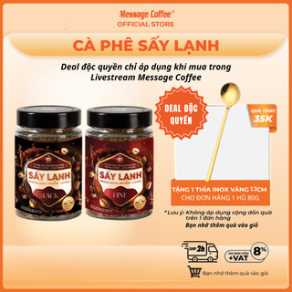 [DEAL LIVESTREAM - TẶNG THÌA VÀNG ĐƠN 1 HŨ] Cà Phê Hòa Tan Sấy Lạnh Hũ 80g Tiện Lợi, Tinh Chất Cà Phê Rang Xay
