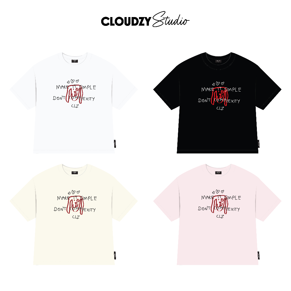 [HÈ] Áo Babytee Cloudzy Studio Local Brand Chính Hãng MAKE Baby Tee Cổ Cao chất cotton 250gsm