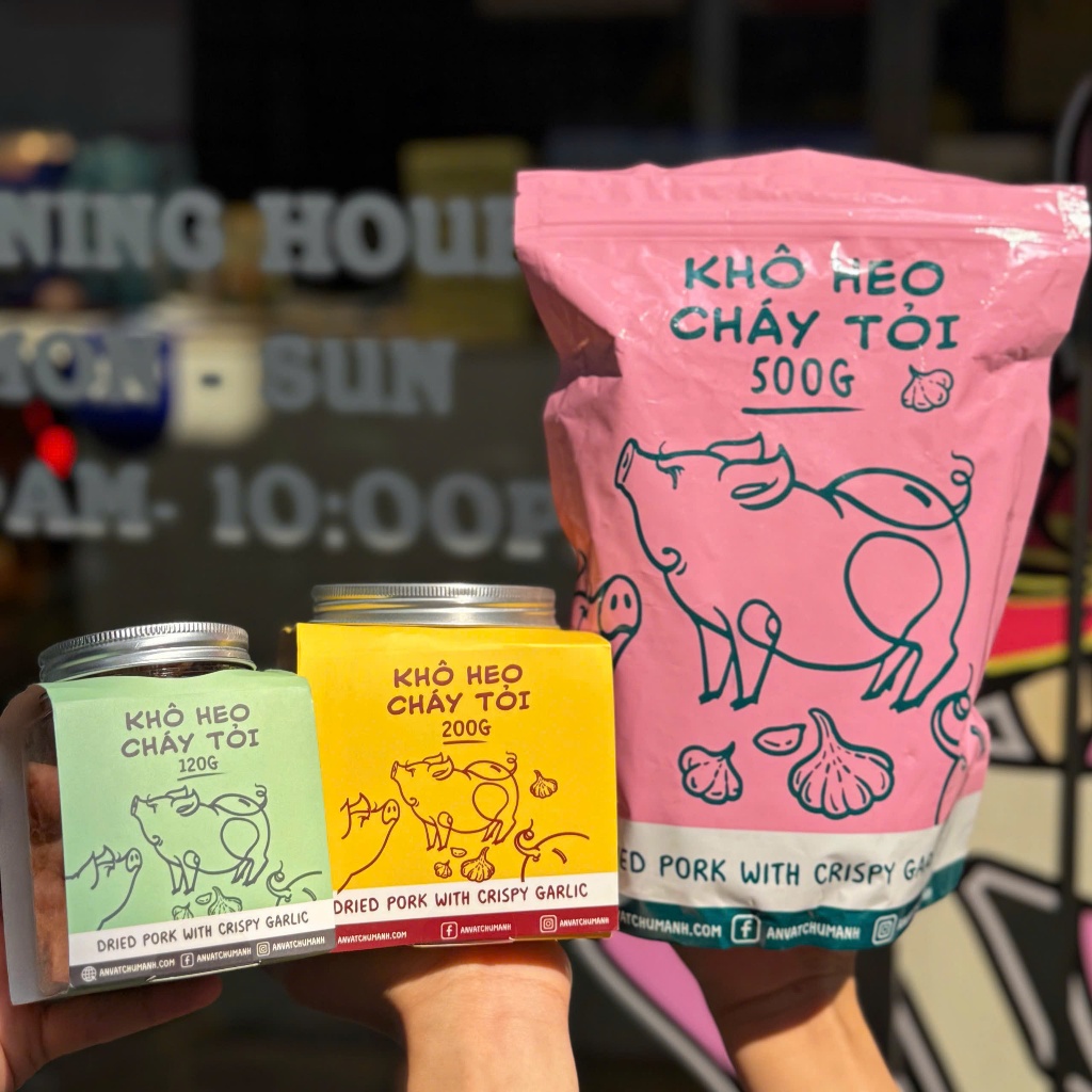 Khô Heo Cháy Tỏi - Ăn Vặt Chú Mạnh