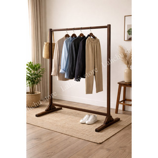 Kệ Treo Quần Áo Gỗ Thông Đứng Sàn Khung Chữ U Giá Treo Đồ Decor Phòng Ngủ Shop Quần Áo