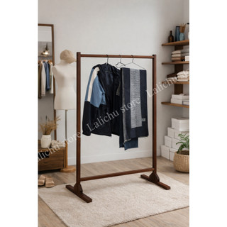 Kệ Treo Quần Áo Gỗ Thông Đứng Sàn Khung Chữ U Giá Treo Đồ Decor Phòng Ngủ Shop Quần Áo