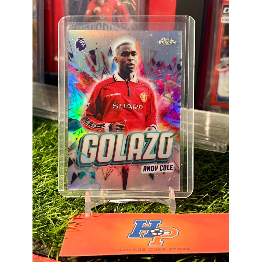 Thẻ bóng đá Andy Cole Golazo Topps Chrome EPL 2025/26