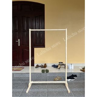 Kệ Treo Quần Áo Gỗ Thông Đứng Sàn Khung Chữ U Giá Treo Đồ Decor Phòng Ngủ Shop Quần Áo