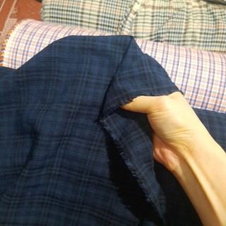 VẢI THÔ / KATE KẺ TÔNG XANH ĐEN 100% COTTON - CHẤT MỀM, MÁT, NHẸ - MAY SƠ MI, VÁY, BỘ ĐỒ