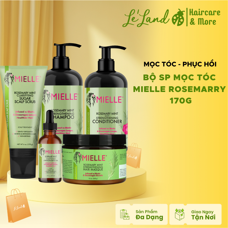 Dầu gội mielle mọc tóc Mielle Organics Rosemary Mint Strengthening Shampoo 335ml