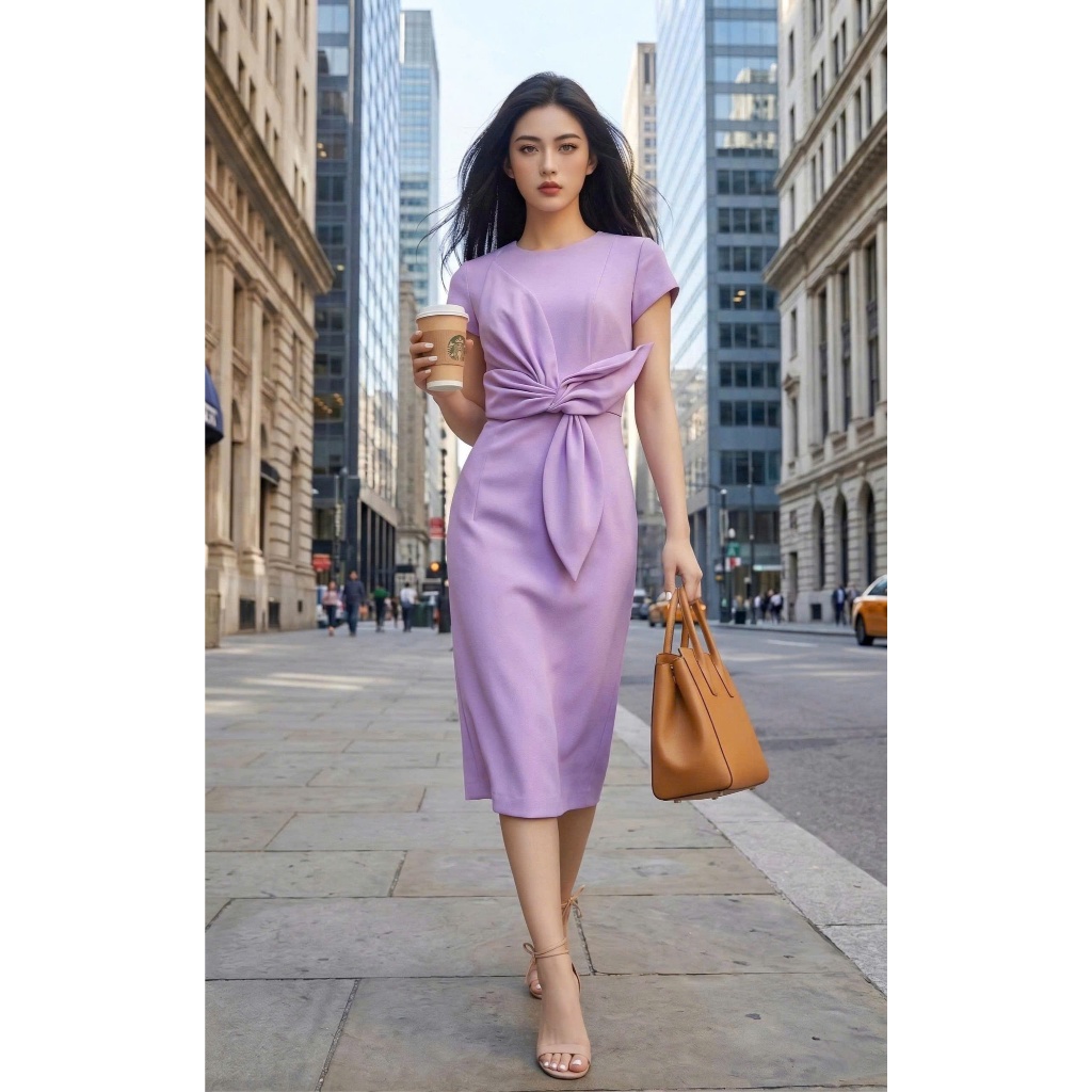 Đầm Thiết kế kết hoa Lilac 𝐅𝐥𝐞𝐮𝐫 𝐃𝐫𝐞𝐬𝐬