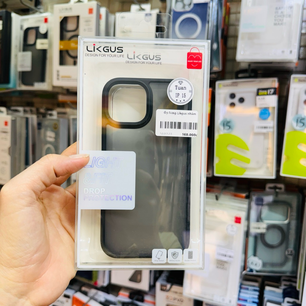 Ốp lưng iPhone 15 Likgus lưng nhám