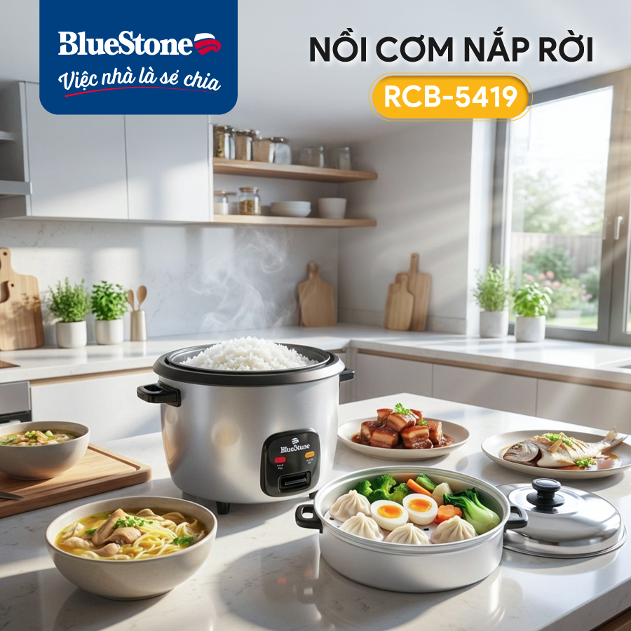 Nồi Cơm Điện Nắp Rời BlueStone CRB-5419 1.8L
