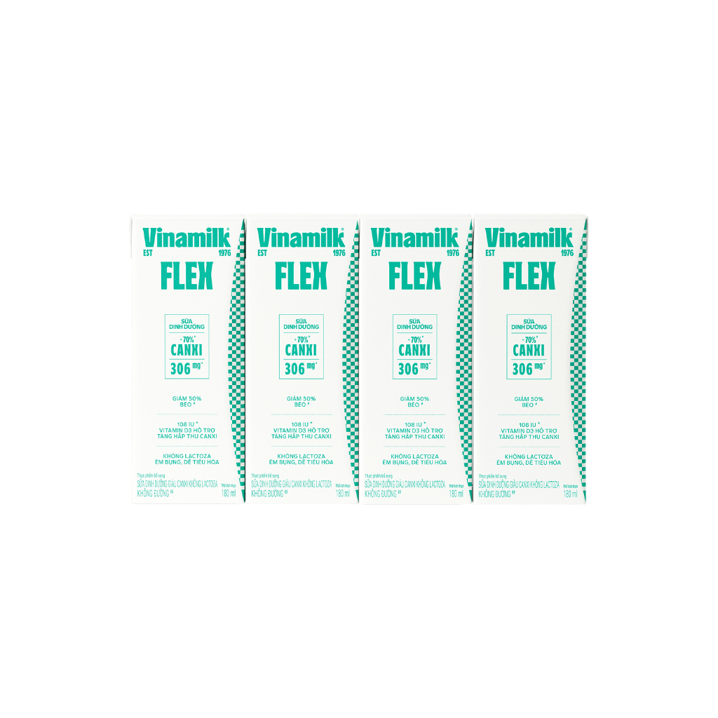 Sữa tươi dinh dưỡng Vinamilk Flex không Lactoza giảm 50% béo180ML