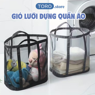 Giỏ Đựng Quần Áo Bẩn Gấp Gọn – Giỏ Lưới Dung Tích Lớn Đựng Đồ Bẩn, Tất, Đồ Lót Cho Gia Đình & Ký Túc Xá