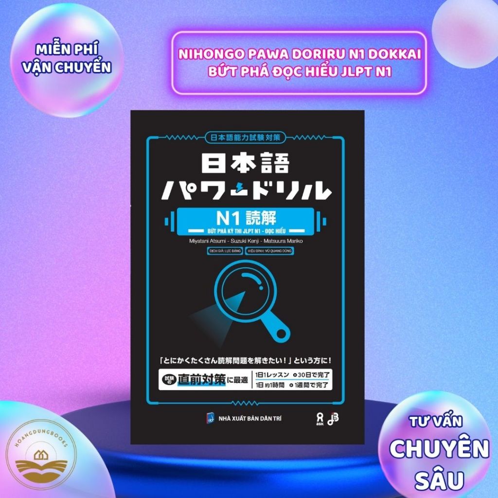 Sách tiếng Nhật - Nihongo Pawa Doriru Dokkai Bứt phá đọc hiểu JLPT N1