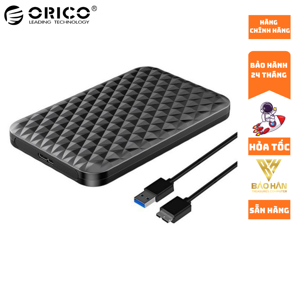 Hộp Ổ Cứng SSD/HDD Box ORICO 2520U3 2.5" SSD/HDD SATA 3 USB 3.0 - Hàng Chính Hãng