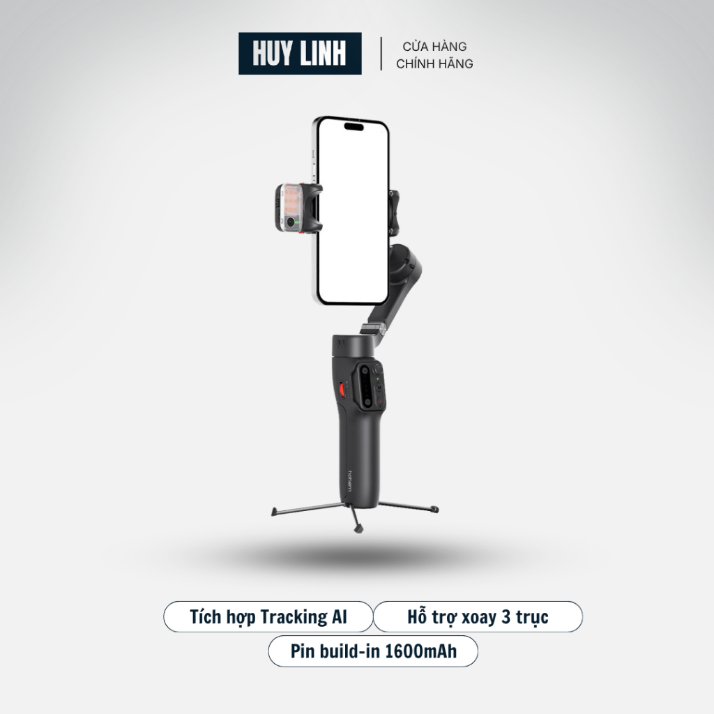 Gimbal Hohem V3 cho điện thoại mobile xoay 3 trục có tracking AI