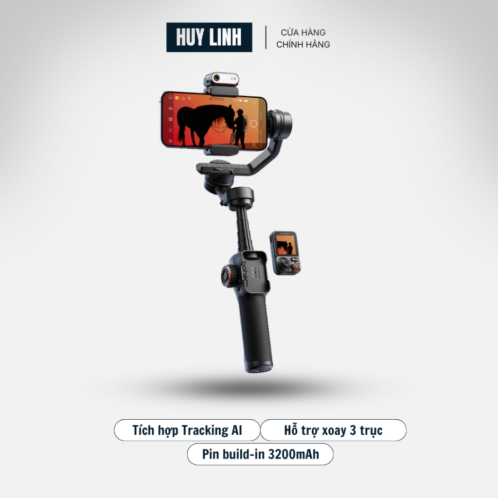 Hohem iSteady M7 Gimbal tích hợp AI Tracking Remote tích hợp màn hình
