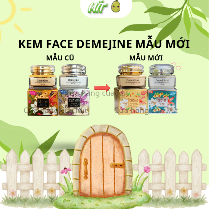 Kem Dưỡng Da Demejine Hàn Quốc (Ngày/Đêm) - Hỗ trợ giảm mụn, mờ thâm và dưỡng trắng mịn da (20g)
