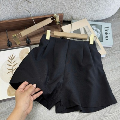 Quần Đùi Nữ Bigsize Lưng Chun Ống Rộng Vải Tuyết Chéo Dễ Mặc Tôn Dáng Cho Nàng Chubby QDXL