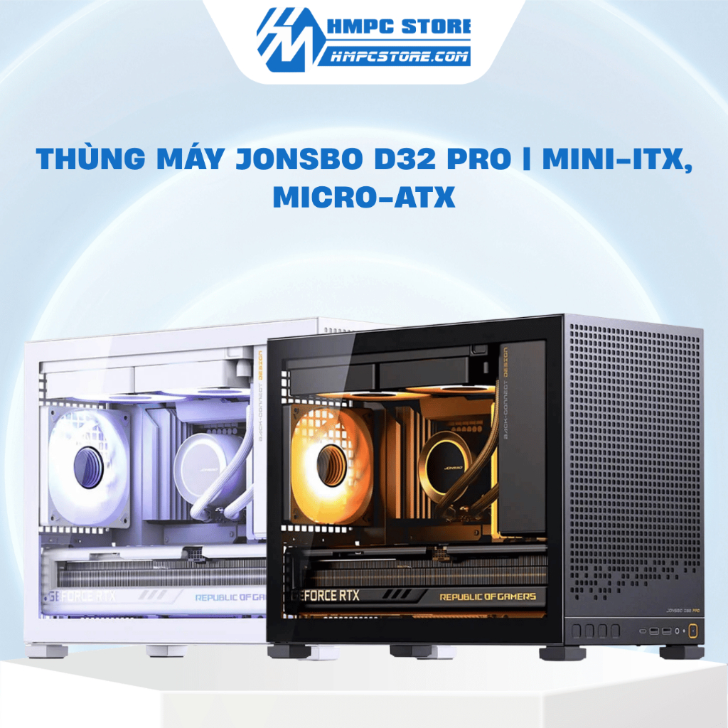 Case - Thùng máy Jonsbo D32 Pro | Mini-ITX, Micro-ATX, bảo hành 12 tháng