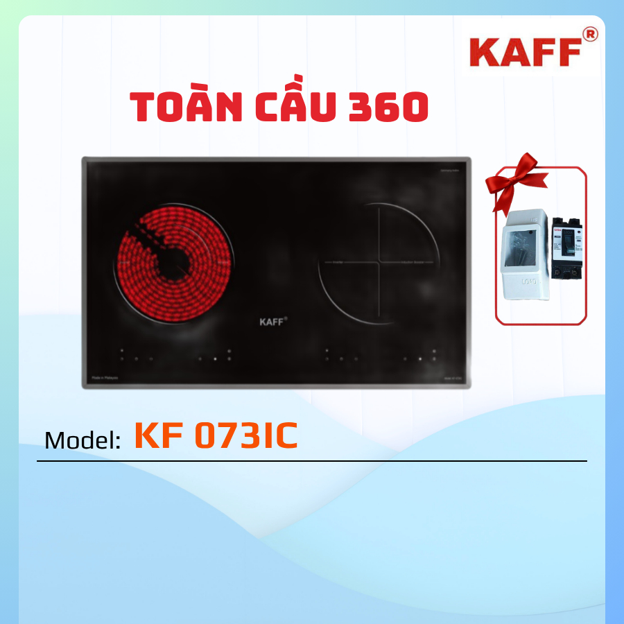 KF - 073IC/ BẾP 1 TỪ 1 HỒNG NGOẠI KAFF/  Điều khiển cảm ứng dạng ấn trực tiếp trên mặt bếp