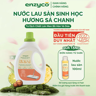 Nước Lau Sàn Đuổi Muỗi Sinh Học ENZYCO Từ Bồ Hòn & Dứa Đạt Chứng Nhận ECOCERT 2L, Dọn Nhà Sáng Bóng